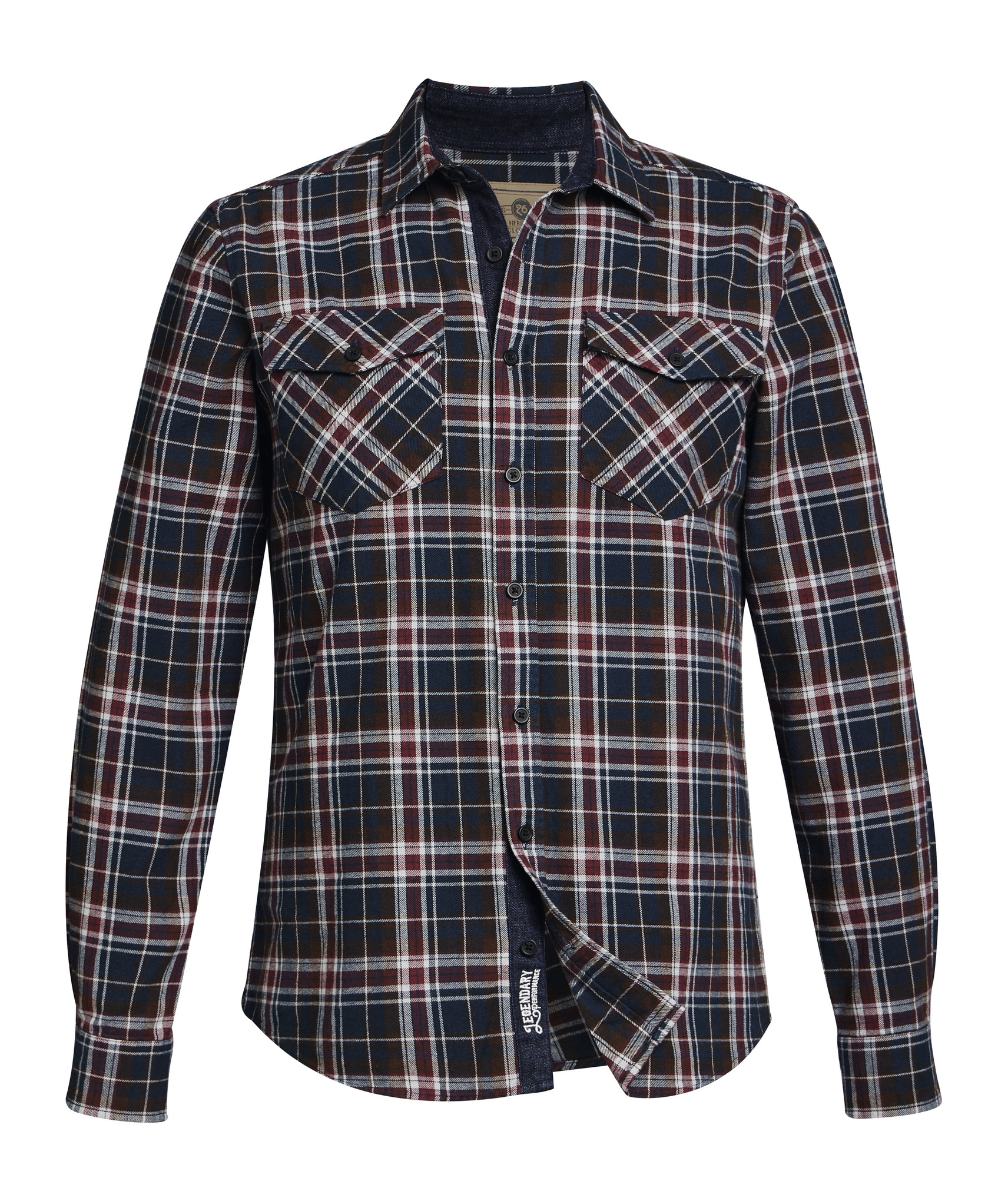 Skjorta PLAID FLANNEL blå / röd