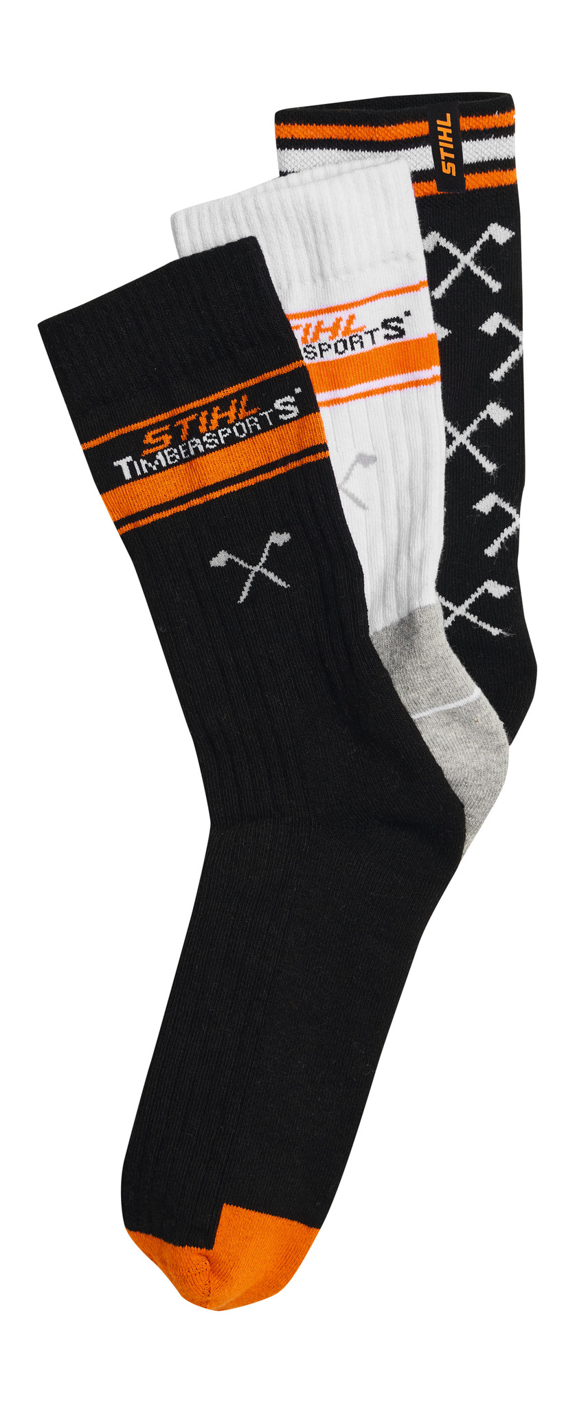 Strumpor TIMBERSPORTS svart / vit, 3-pack