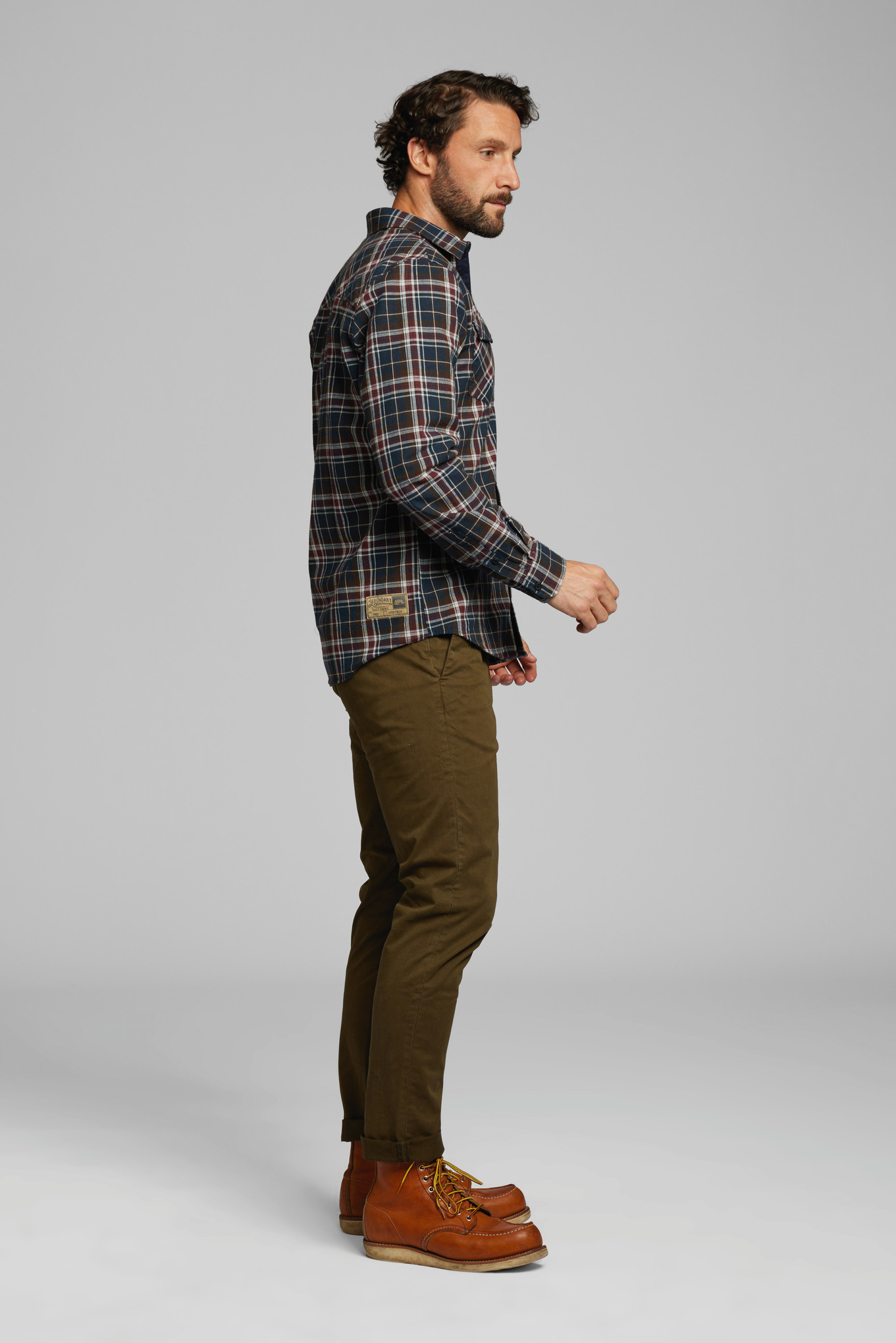 Skjorta PLAID FLANNEL blå / röd