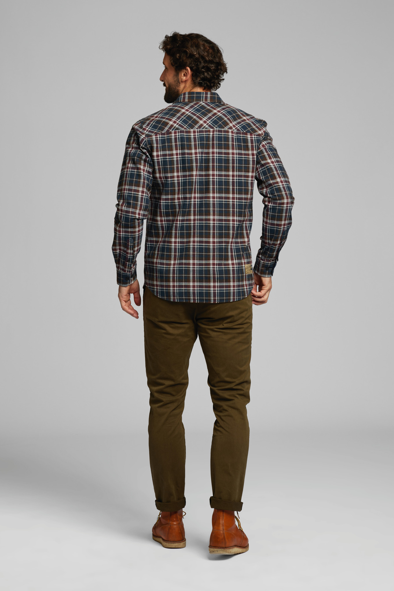 Skjorta PLAID FLANNEL blå / röd