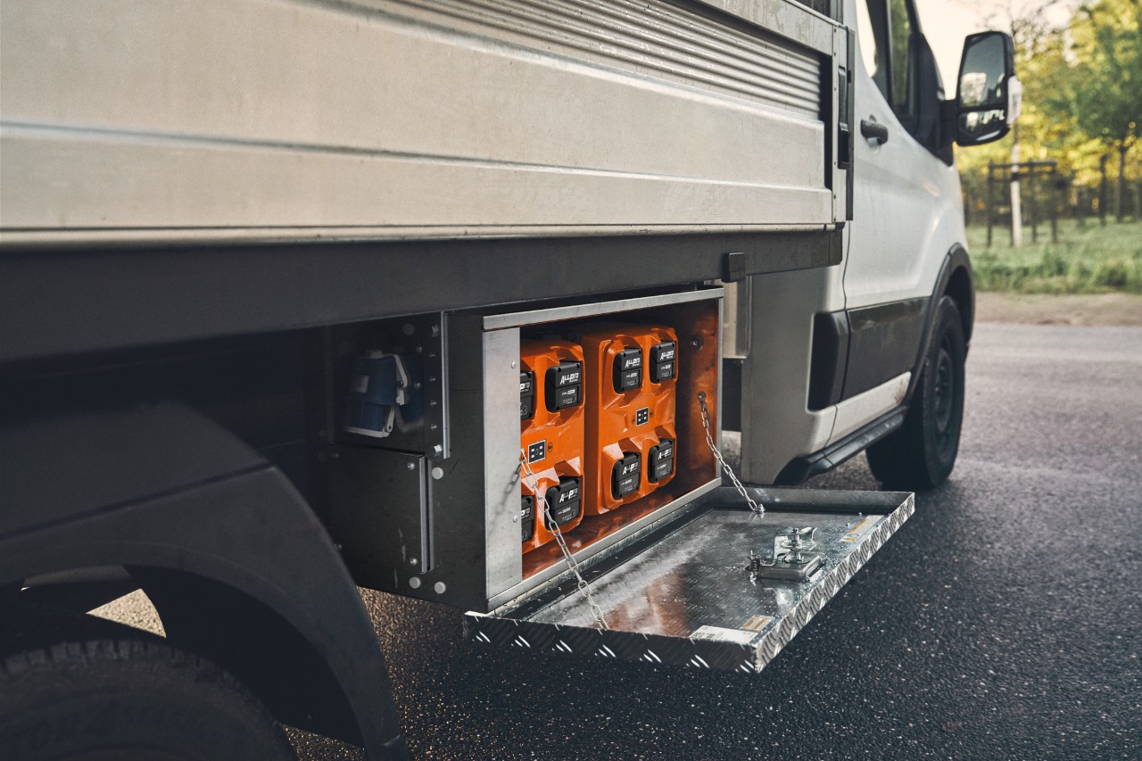 ALLPRO-batterier i laddningsboxen CB 01.